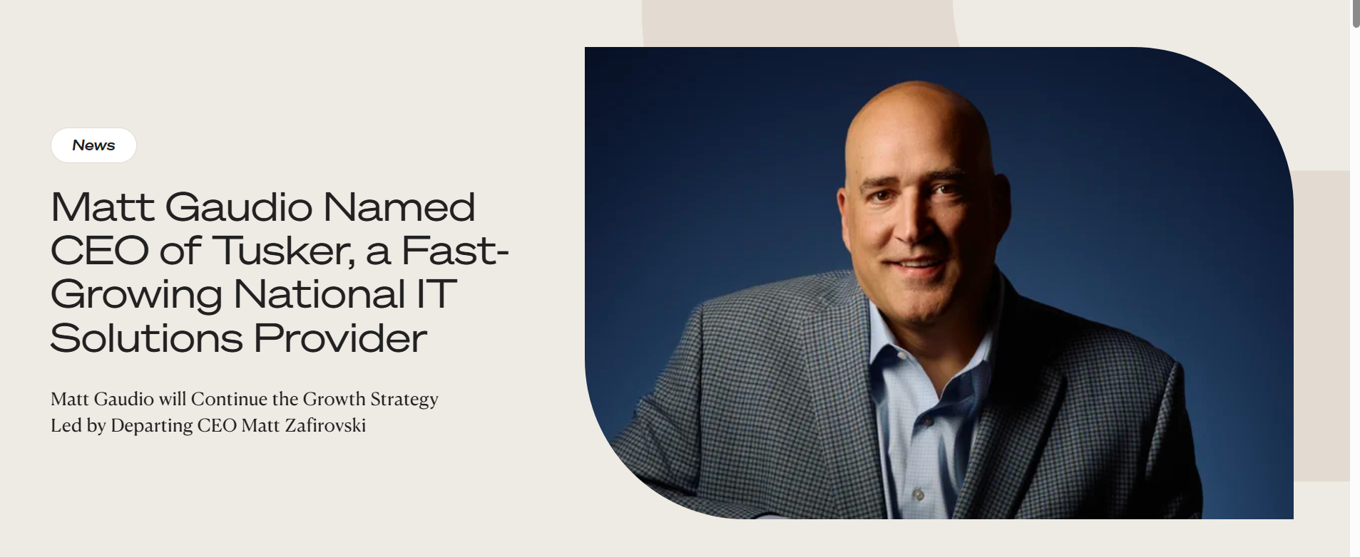 Matt Gaudio Appointed CEO of Tusker